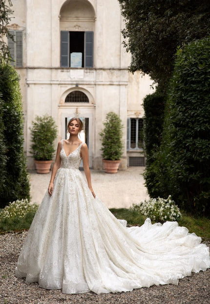 Allegra - Radiance V-Neck Beaded Wedding Gown