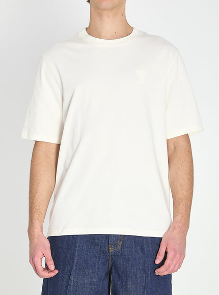 Ami Paris Ami De Coeur T-shirt Cream