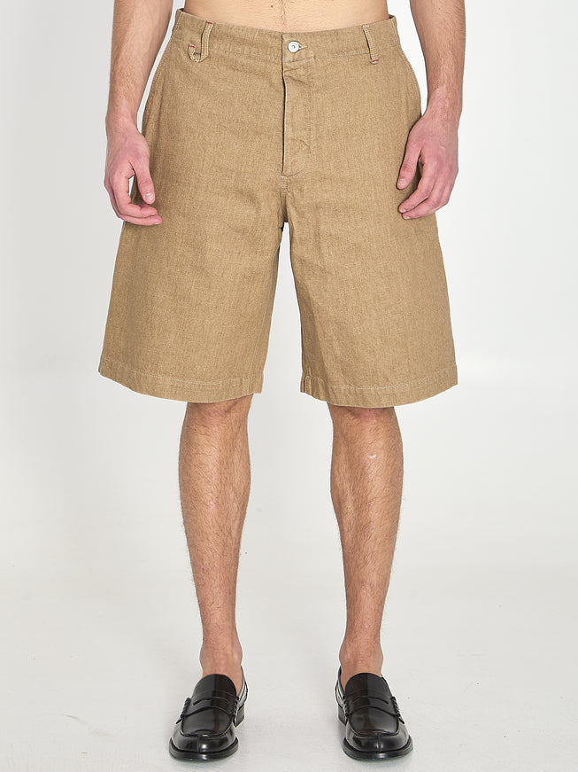 Jacquemus De-nimes Pastro Bermuda Shorts Beige