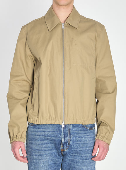 Ami Paris Ami De Coeur Zip Jacket Beige