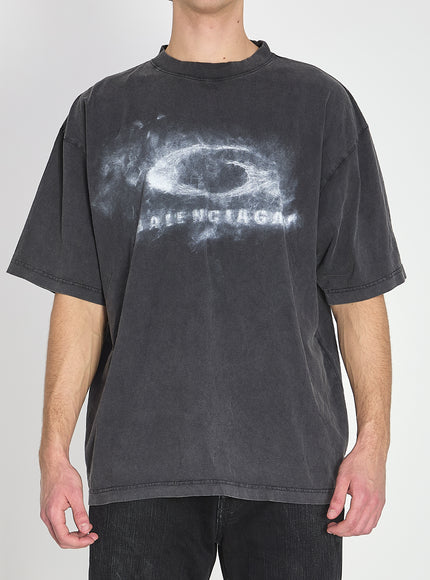 Balenciaga Washed Crayon Loop T-shirt Black