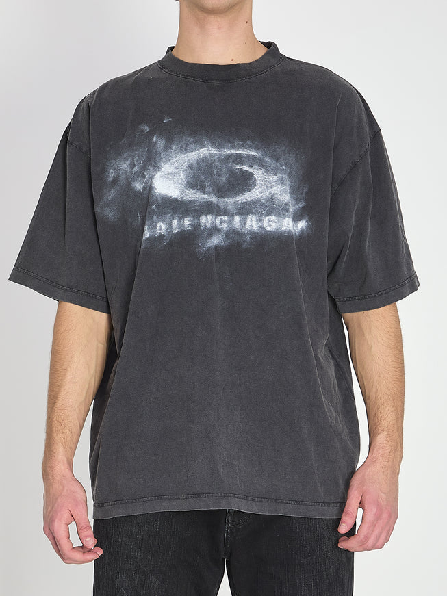 Balenciaga Washed Crayon Loop T-shirt Black