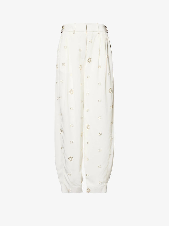 Stella McCartney Foil Dot Banana Leg Trousers
