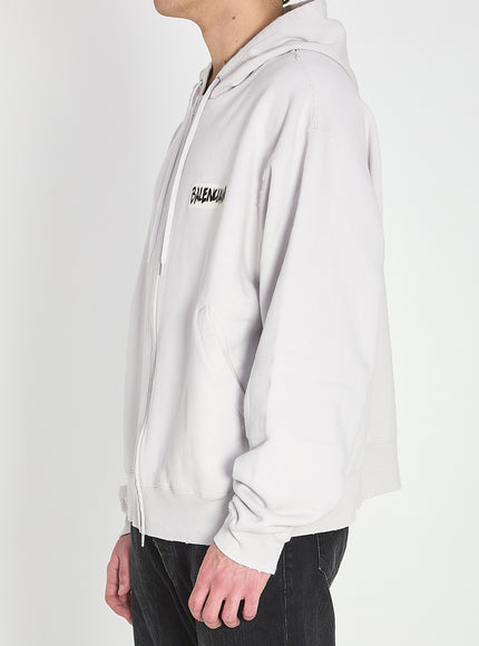 Balenciaga Masking Tape Zip-up Hoodie