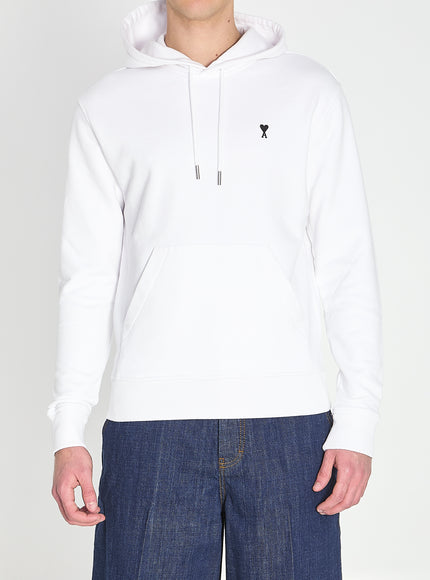 Ami Paris Ami De Coeur Hoodie White