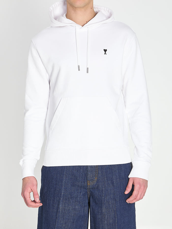 Ami Paris Ami De Coeur Hoodie White