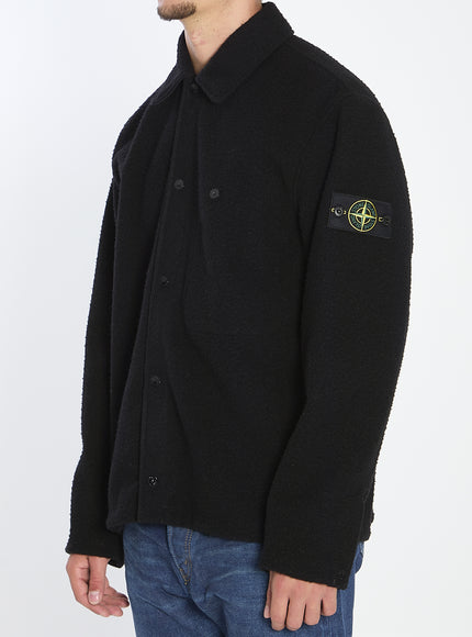 Stone Island Overshirt In Wool Blend