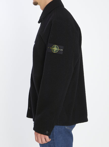 Stone Island Overshirt In Wool Blend