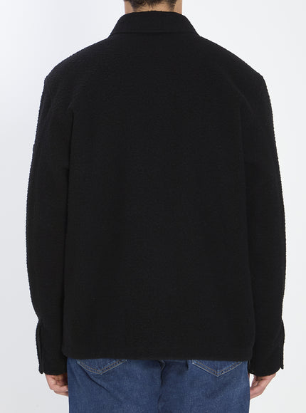 Stone Island Overshirt In Wool Blend