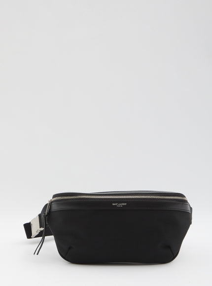 Saint Laurent Classic Belt Bag In Canvas QT Black
