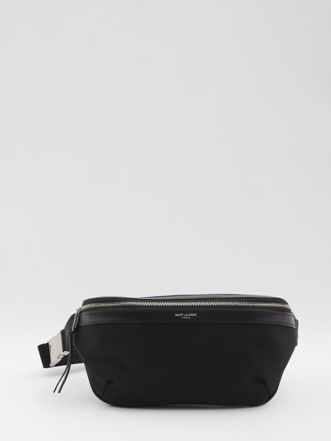 Saint Laurent Classic Belt Bag In Canvas QT Black