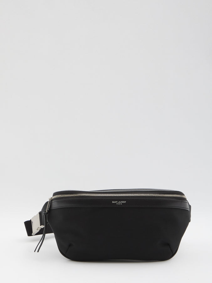 Saint Laurent Classic Belt Bag In Canvas QT Black