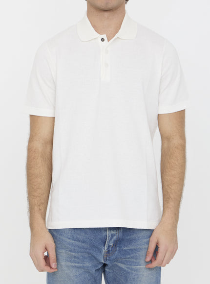 Fendi Ff Piqué Polo Cream