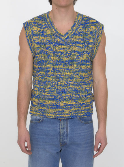 Andersson Bell Cable-knit Vest Blue