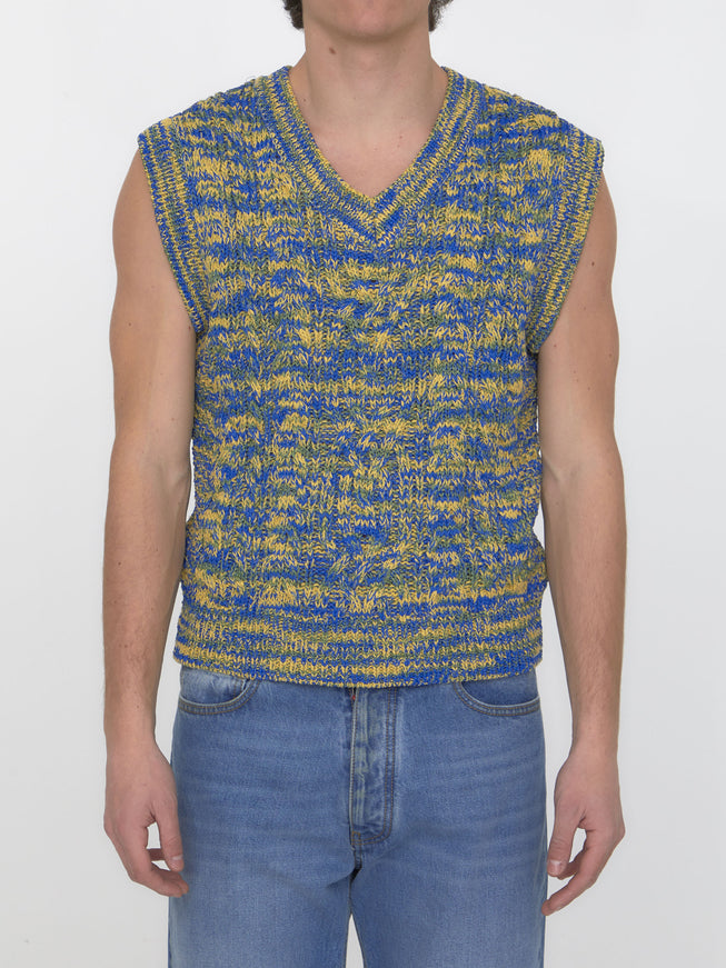 Andersson Bell Cable-knit Vest Blue