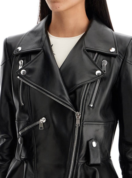 Alexander Mcqueen peplum leather biker jacket