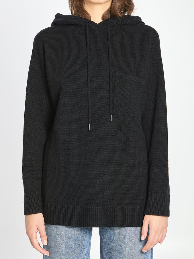 Max Mara Sweatshirt In Wool And Cashmere Black