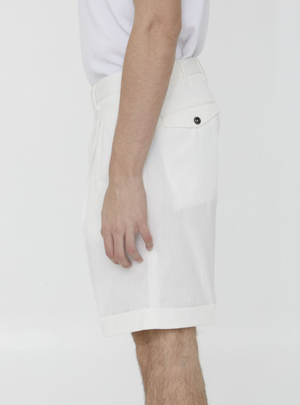 Pt Torino Seersucker Bermuda Shorts