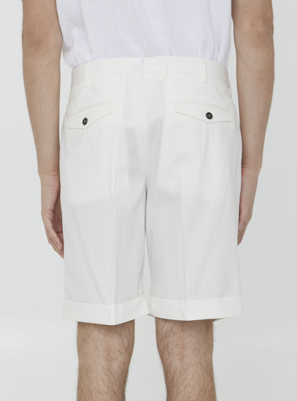Pt Torino Seersucker Bermuda Shorts