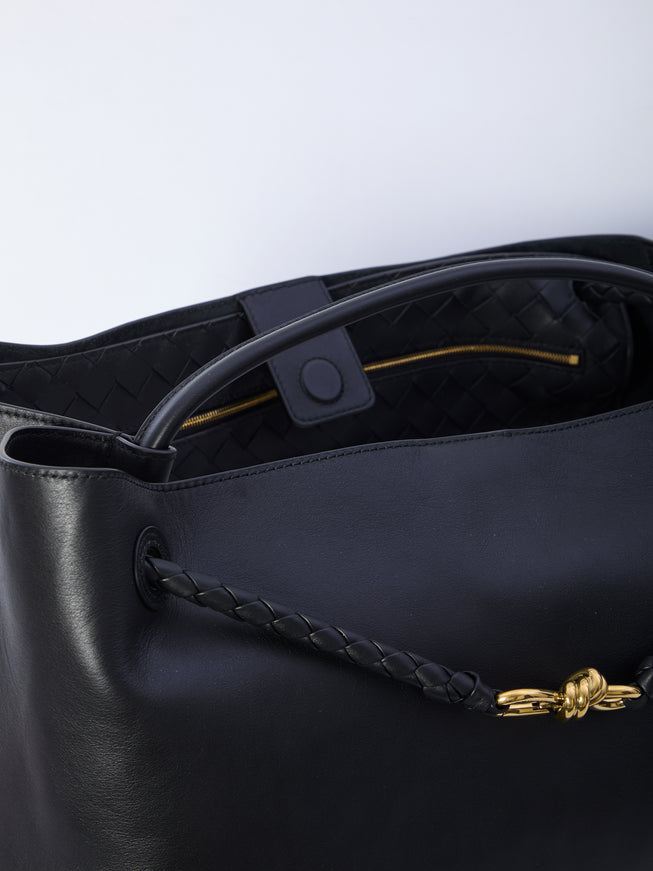 Bottega Veneta Black Large Andiamo Bag