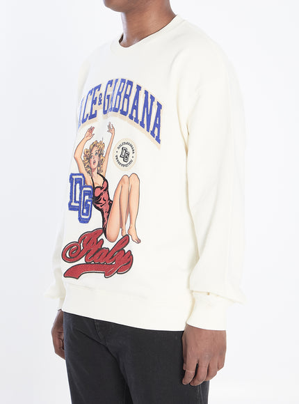 Dolce & Gabbana Sweatshirt With Pin-up Print