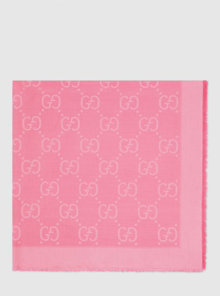 Gucci Pink Shawl With Gg Motif