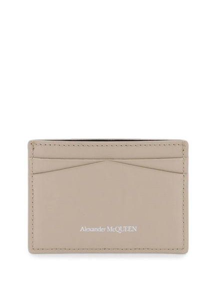 Alexander Mcqueen saffiano leather skull card holder