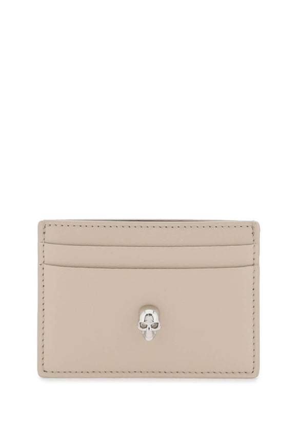 Alexander Mcqueen saffiano leather skull card holder