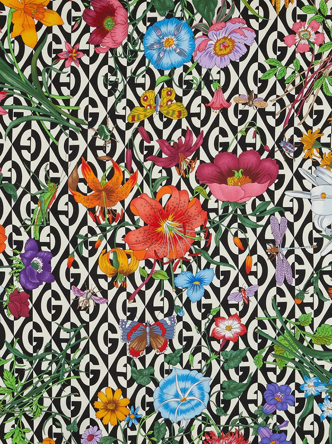 Gucci Silk Scarf Flora Print
