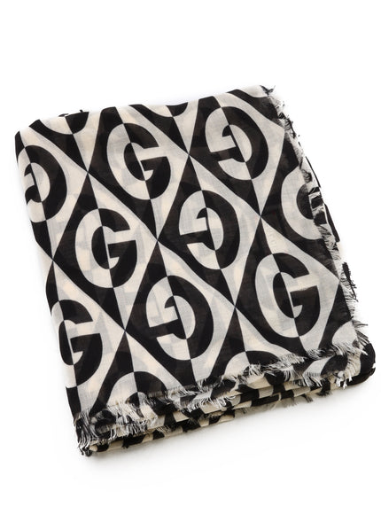 Gucci Scarf Gucci Logo QT White