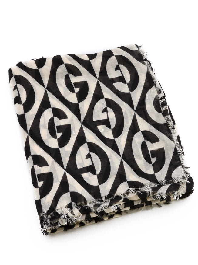 Gucci Scarf Gucci Logo QT White