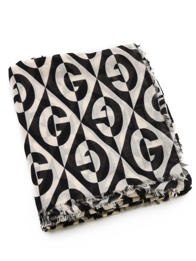 Gucci Scarf Gucci Logo QT White