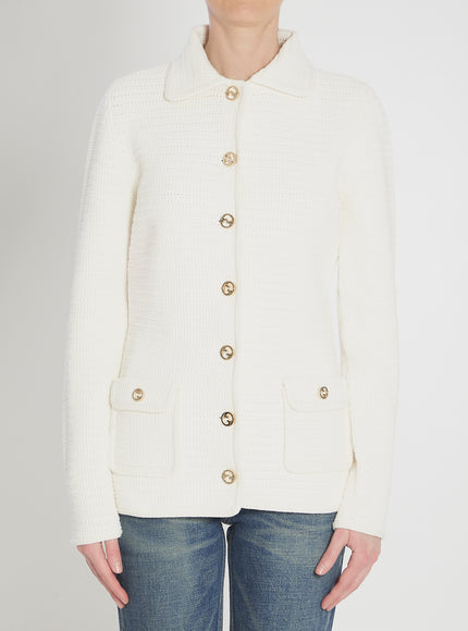 Gucci Cotton Cardigan White