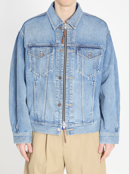 Celine Cotton Denim Trucker Jacket Blue