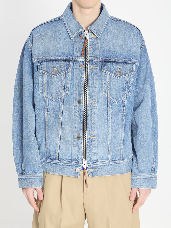 Celine Cotton Denim Trucker Jacket Blue