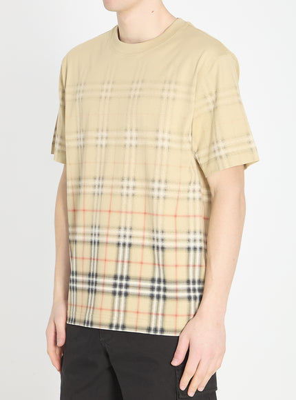 Burberry Check Fade Cotton T-shirt