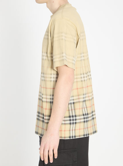 Burberry Check Fade Cotton T-shirt