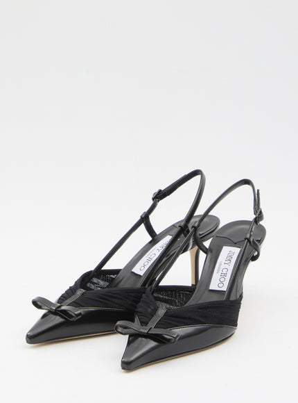 Jimmy Choo Afia Mesh Slingback Pumps