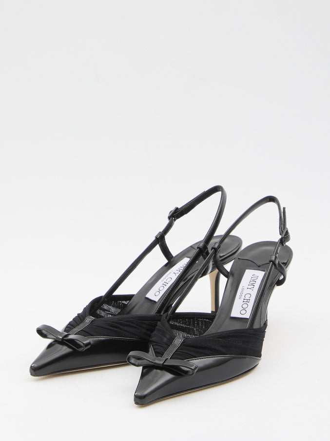 Jimmy Choo Afia Mesh Slingback Pumps