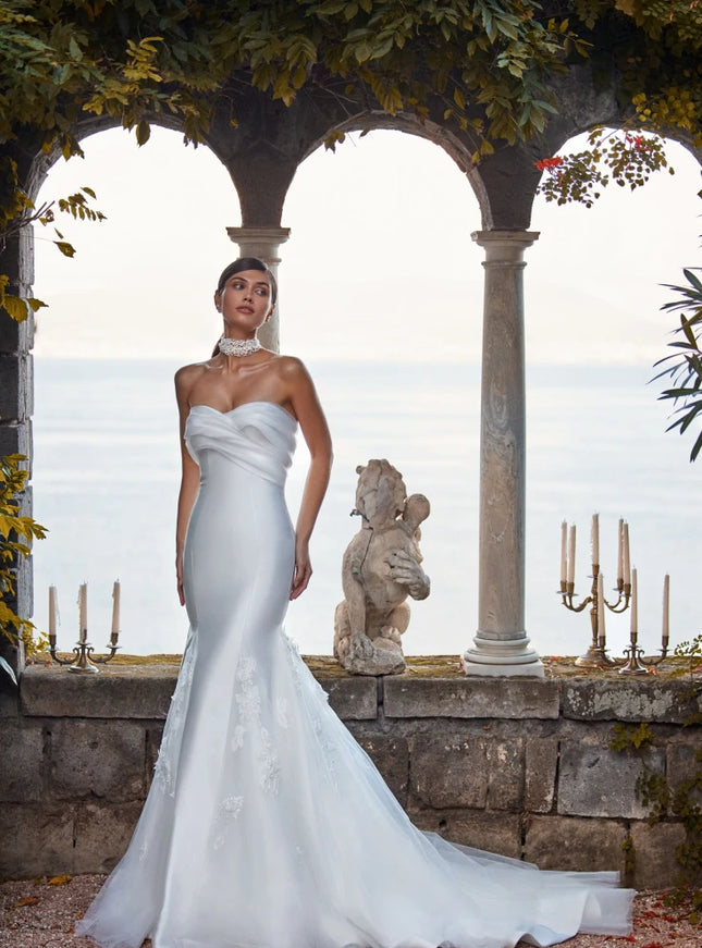Trill Strapless Mermaid Wedding Gown