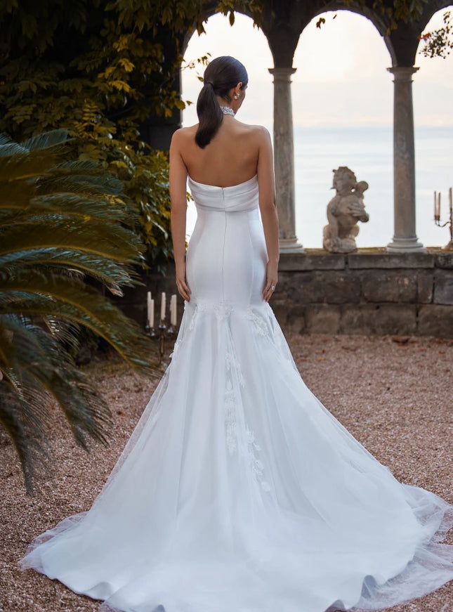 Trill Strapless Mermaid Wedding Gown