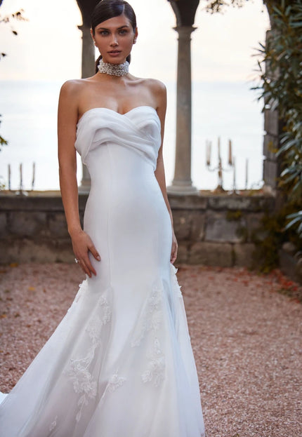 Trill Strapless Mermaid Wedding Gown