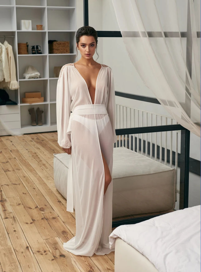 Pollardi Bridal Robe Noctelle Chiffon Wrap Robe