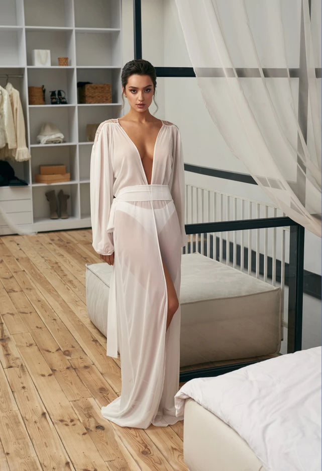 Pollardi Bridal Robe Noctelle Chiffon Wrap Robe