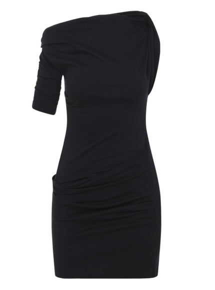 Jacquemus Drapeado Mini Dress Black