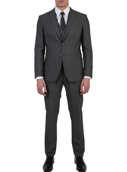 Tonello Gray Three-piece Suit Grey