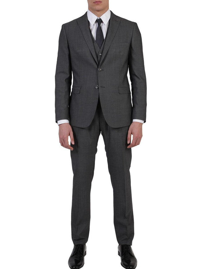 Tonello Gray Three-piece Suit Grey