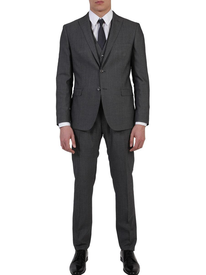 Tonello Gray Three-piece Suit Grey