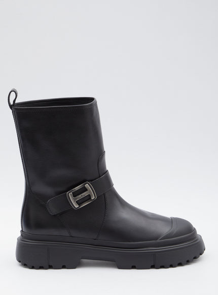 Hogan H619 Biker Boots Black
