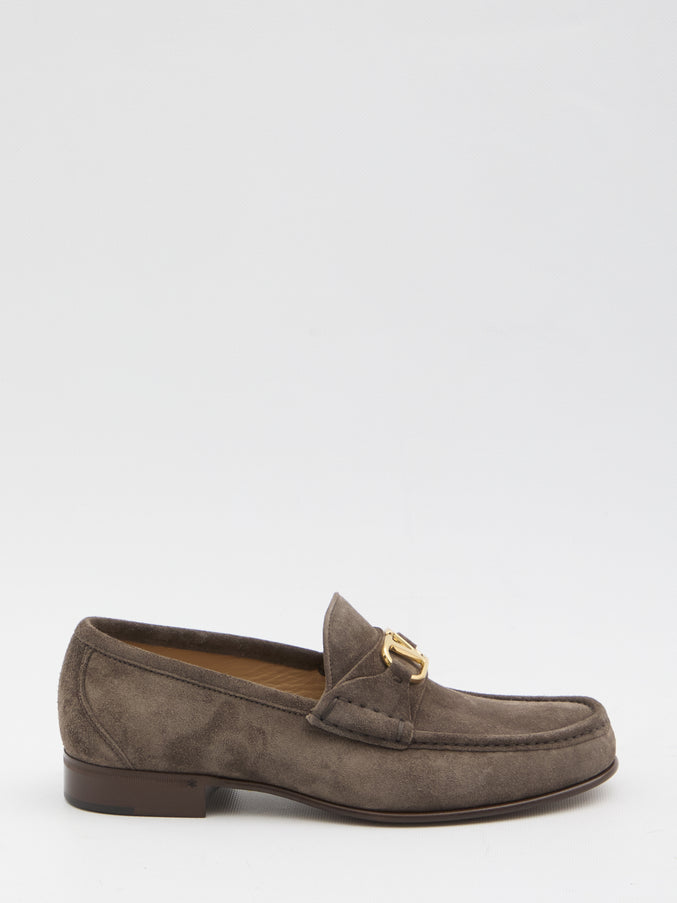 Valentino Garavani Vlogo Signature Loafers Grey